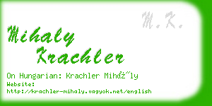 mihaly krachler business card